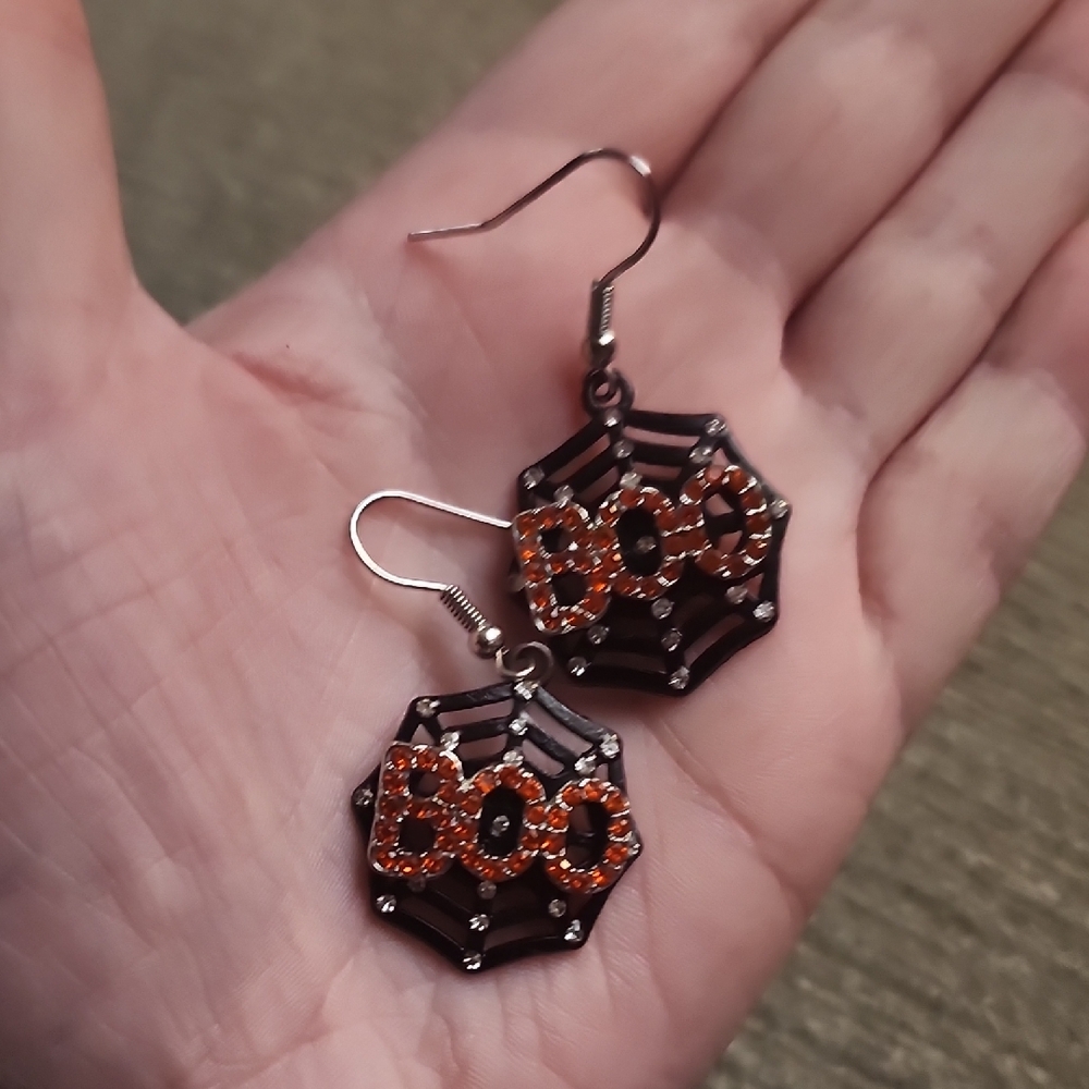 Halloween Spider Web Earrings